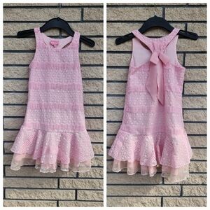 Little Lisa Pink Sleeveless Kids Dress 6X